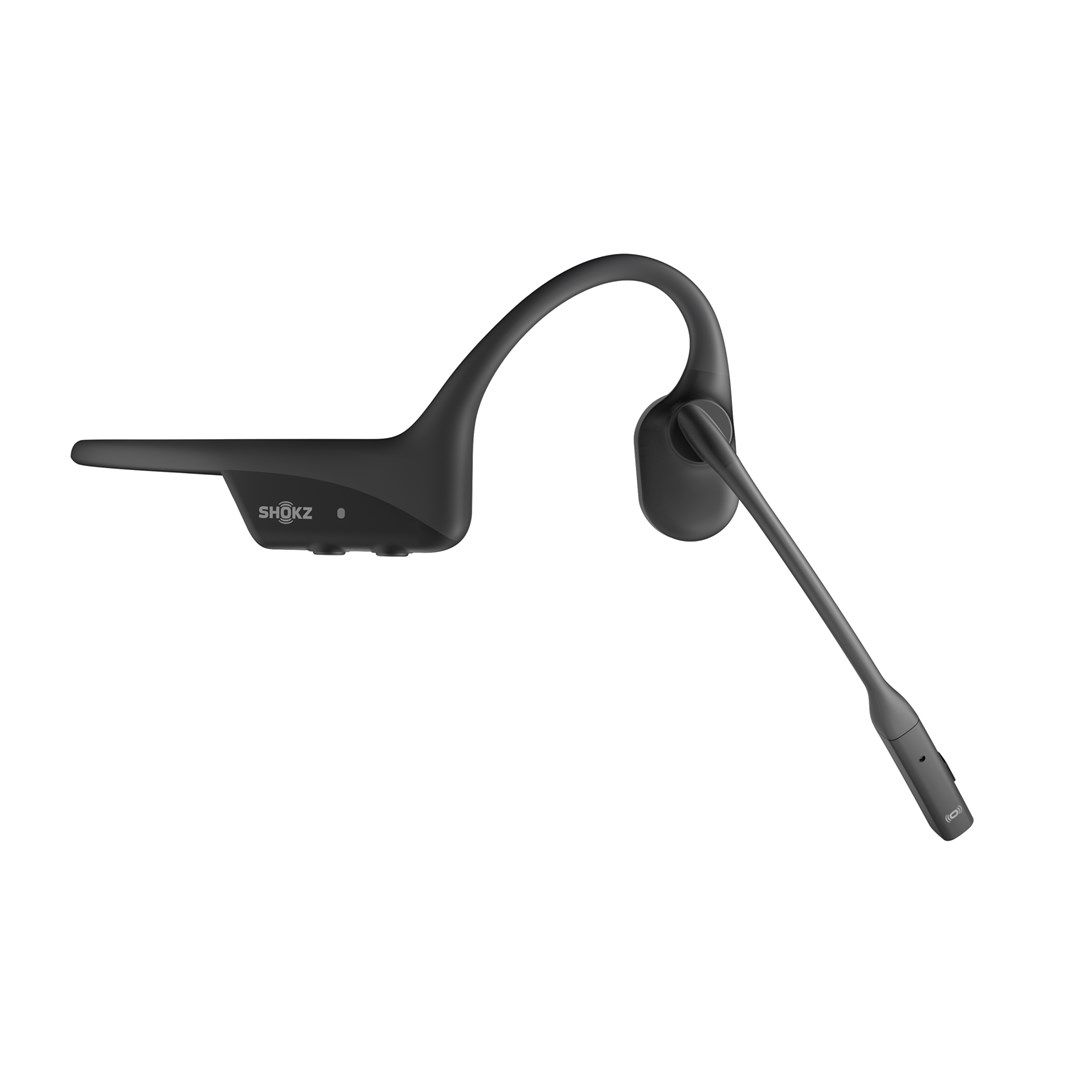 SHOKZ OpenComm2 UC Wireless Bluetooth Bone Conduction Videoconferencing Headset with USB-C adapter | 16 Hr Talk Time  29m Wireless Range  1 Hr Charge Time | Includes Noise Cancelling Boom Mic and Dongle  Black (C110-AC-BK)_5