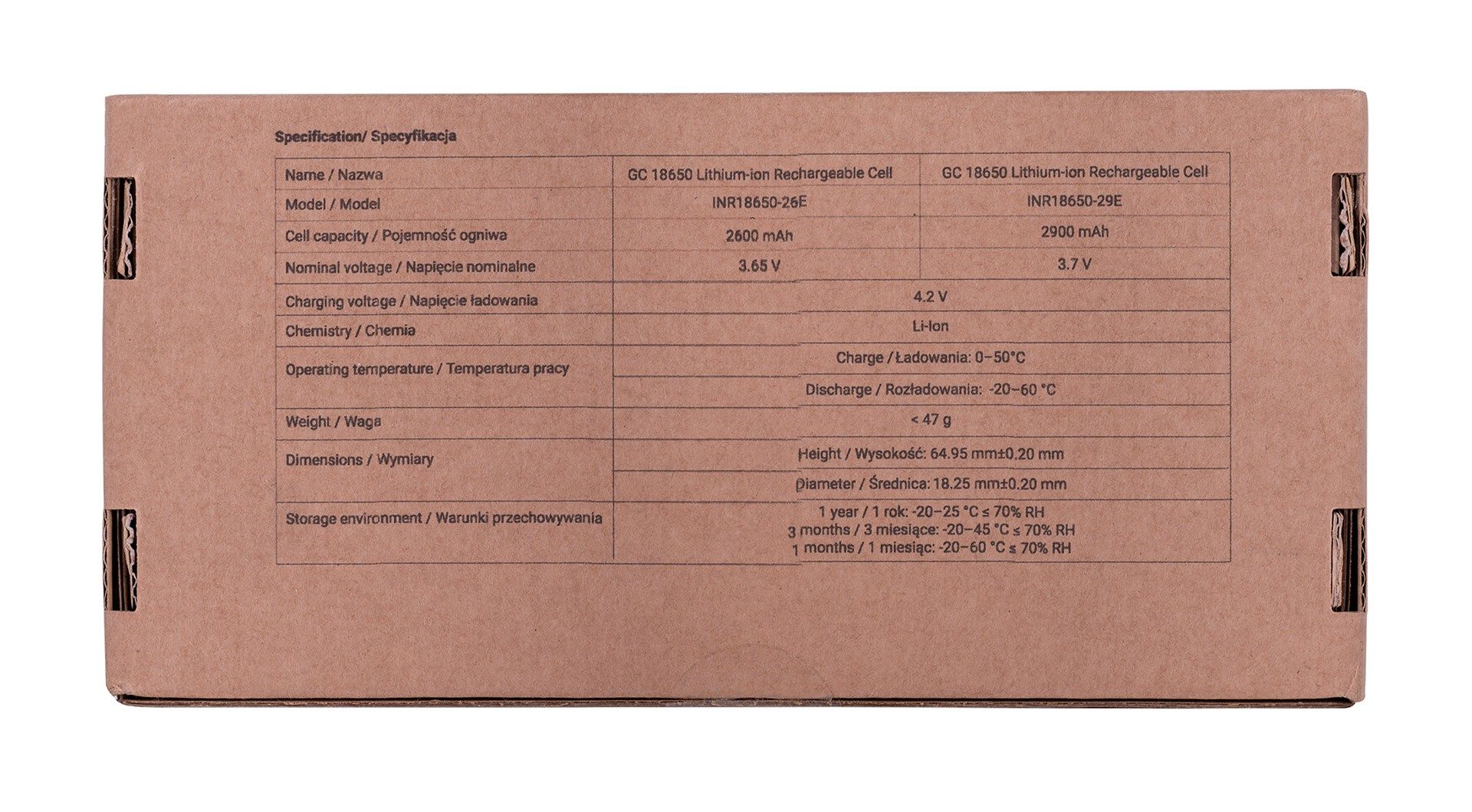 Green Cell 50GC18650NMC26 household battery Rechargeable battery 18650 Lithium-Ion (Li-Ion)_4