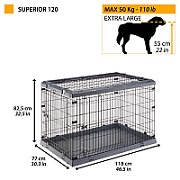 FERPLAST Superior 120 - dog cage - 118 x 77 x 82.5 cm_2