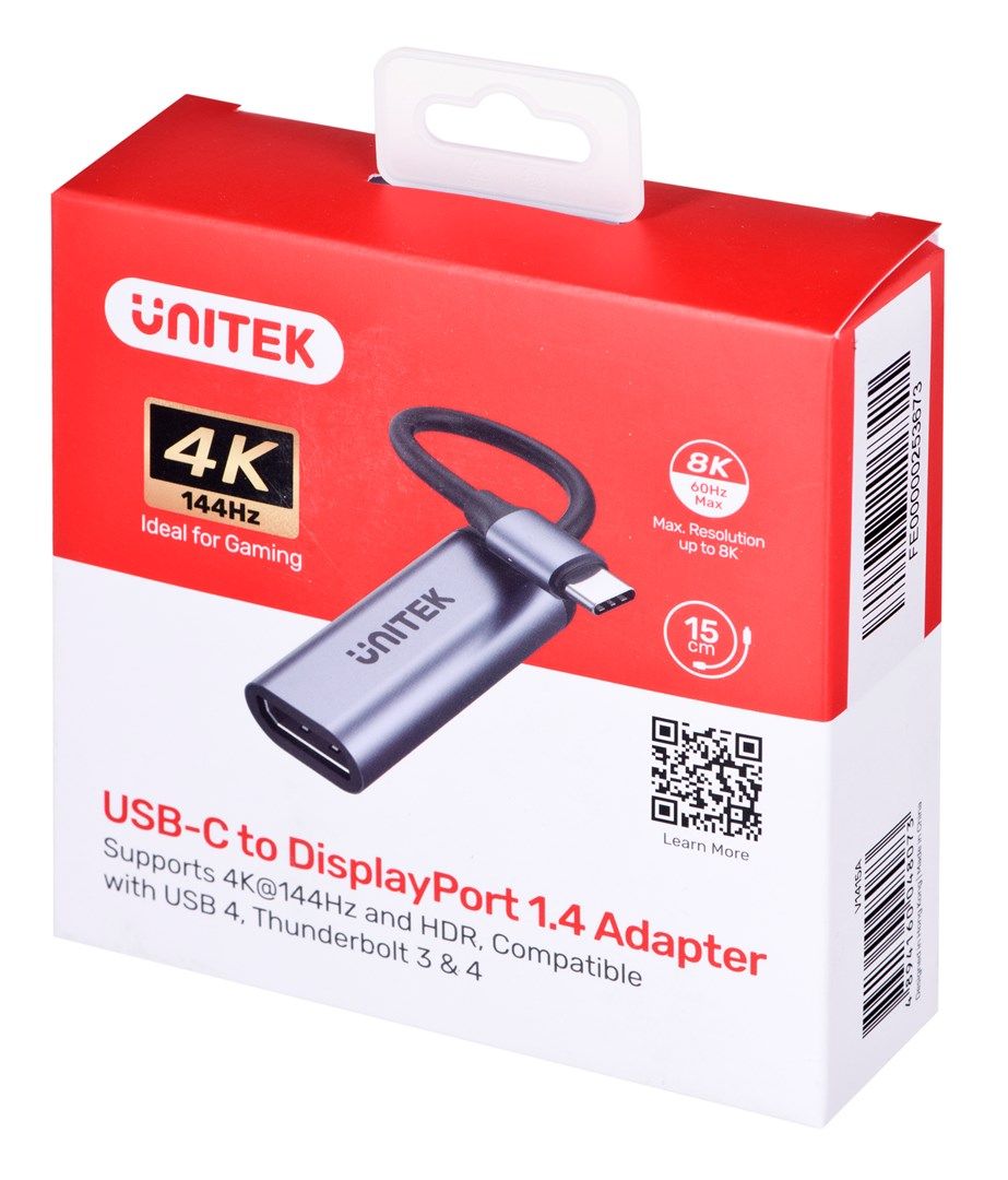 UNITEK ADAPTER USB-C  DISPLAYPORT 1.4  8K@60HZ  V1415A_4