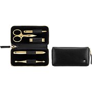 Zwilling Twinox Gold Edition Manicure Set - Black Leather Case  5 Pieces - Black_14