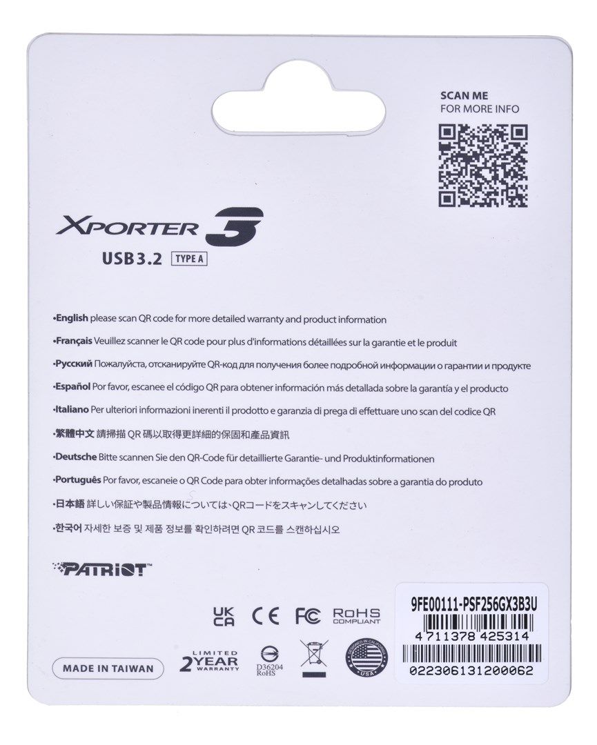 PARTIOT FLASHDRIVE Xporter 3 256GB Type A USB 3.2_8