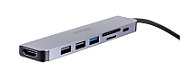 UNITEK HUB USB-C H1118A; USB-A x3  USB-C  HDMI  SD  microSD_9