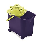 Rectangular bucket on wheels with automatic squeezer Mery - 20 ltr  Purple_1