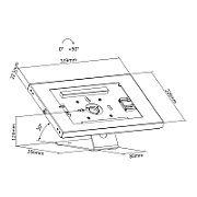 Maclean Tablet Holder  Wall/Desk with Lock  9.7 -11   iPad/iPad Air/iPad Pro  Samsung Galaxy Tab A/Tab A7/T_1