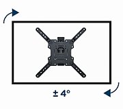 Gembird | Wall mount | WM-55ST-01 | Tilt  swivel  rotate | 32-55   | Maximum weight (capacity) 32 kg | Black_2