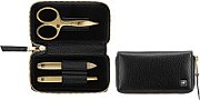 Zwilling Twinox Gold Edition Manicure Set - Black Leather Case  3 Pieces - Black_4