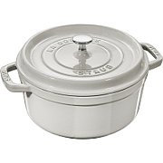 Staub Round Cast Iron Pot - 2.6 ltr  White Truffle_6