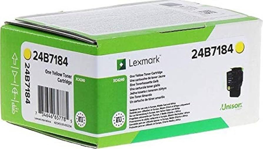 Cartus toner Lexmark LEXMARK 24B7184 ,Galben ,6 000 pagini ,Original (24B7184)