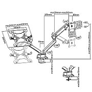 Maclean MC-813 Dual Desk Mount for a Monitor and a Laptop 17  -32  2x8kg VESA 75x75  100x100_6