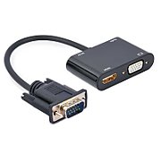 Gembird A-VGA-HDMI-02 video cable adapter 0.15 m HDMI + VGA (D-Sub) VGA (D-Sub) Black_1