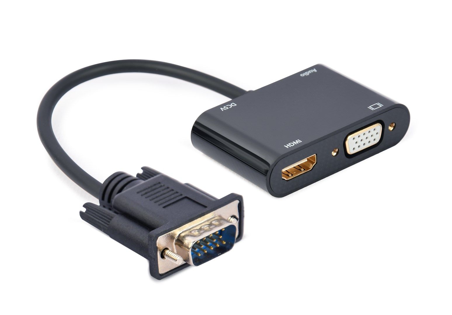 Gembird A-VGA-HDMI-02 video cable adapter 0.15 m HDMI + VGA (D-Sub) VGA (D-Sub) Black_2