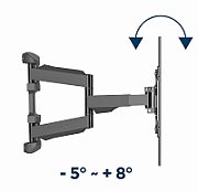 Gembird WM-75ST-01 Full motion TV wall mount  32”-75” (45 kg)_4