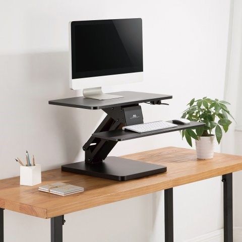 Maclean Desktop Stand for Keyboard  Monitor or Laptop  Gas Spring  Standing Up  Black  MC-882_7