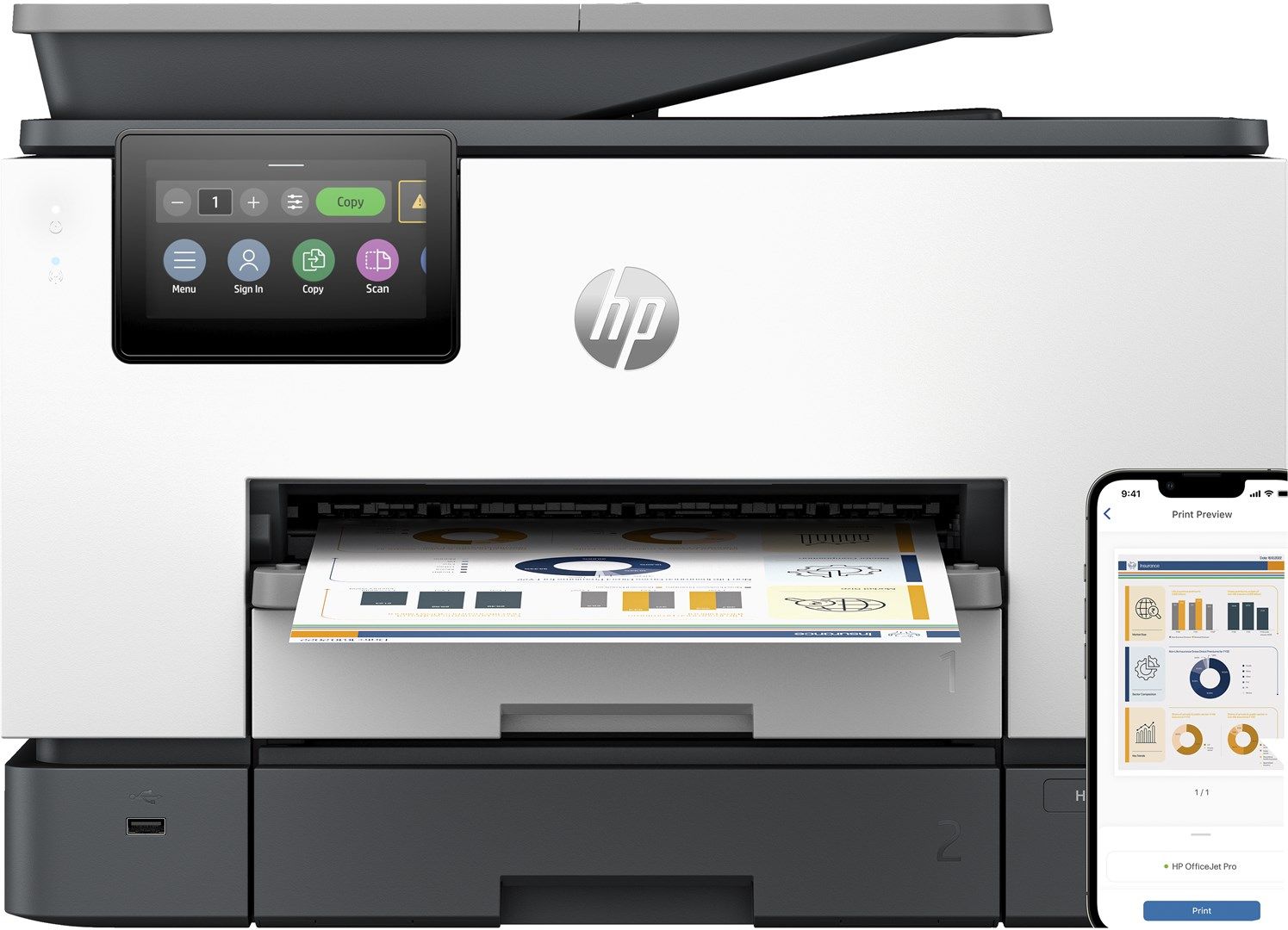 Urządzenie wielofunkcyjne HP OfficeJet Pro 9130b_2