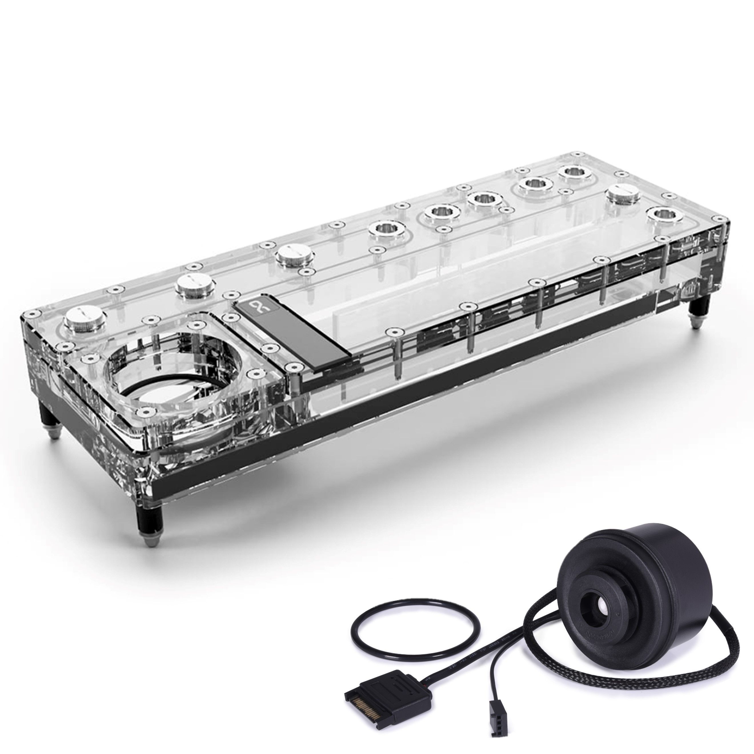 Alphacool Core Distro Plate 360 mm Left VPP/D5  ARGB - Acrylic_3