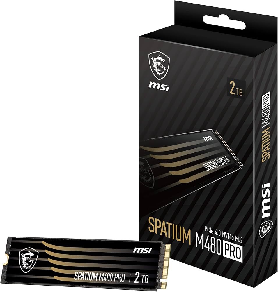 MSI SPATIUM M480 PRO PCIE 4.0 NVME M.2 2TB internal solid state drive PCI Express 4.0 3D NAND_2