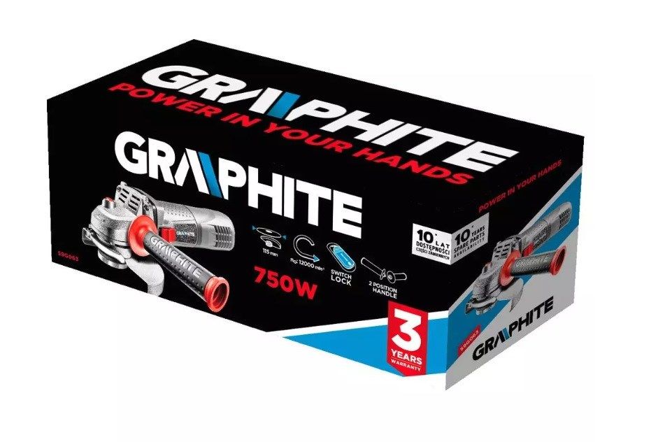 Angle grinder 750W Graphite 115mm disc_3