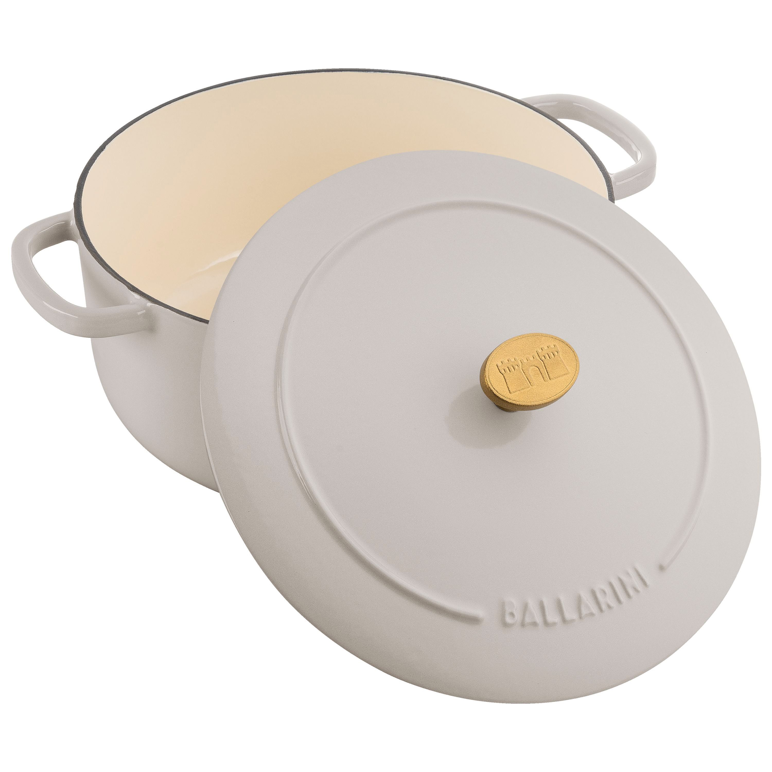 Ballarini Bellamonte Round Cast Iron Pot - 3 ltr  Ivory_2