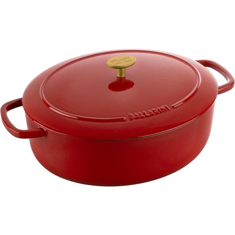 BALLARINI BELLAMONTE OVAL CAST IRON POT 75003-566-0 - 5.5 LTR RED_4