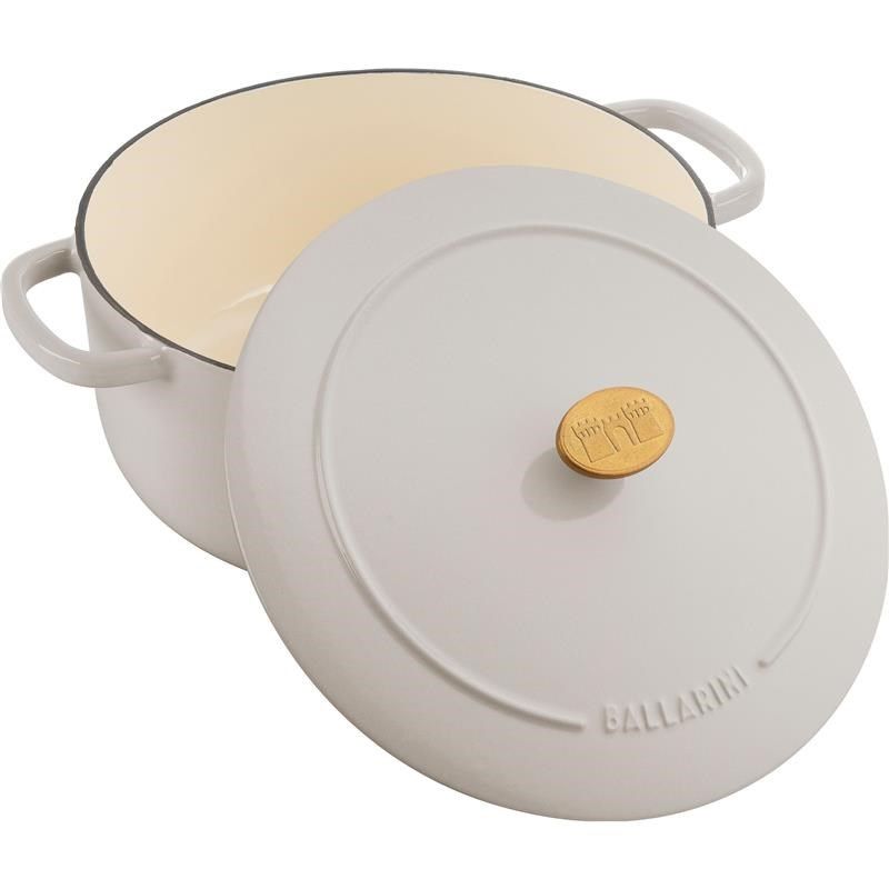 Ballarini Bellamonte Round Cast Iron Pot - 5.5 ltr  Ivory_3