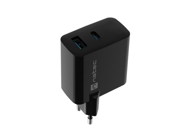 NATEC RIBERA GAN CHARGER 1x USB-A + 1x USB-C 65W BLACK_5