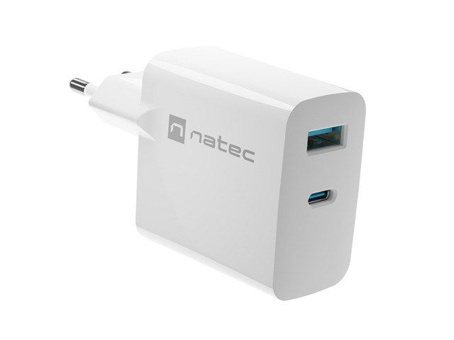 NATEC RIBERA GAN CHARGER 1x USB-A + 1x USB-C 65W WHITE_5