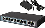 Extralink PoE Switch CERES 8x 100Mb/s PoE/PoE+  2x RJ45 Uplink 100Mb/s  96W_1