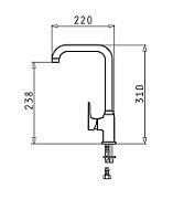 Kitchen faucet PYRAMIS SILVIO 090929338 chrome_3