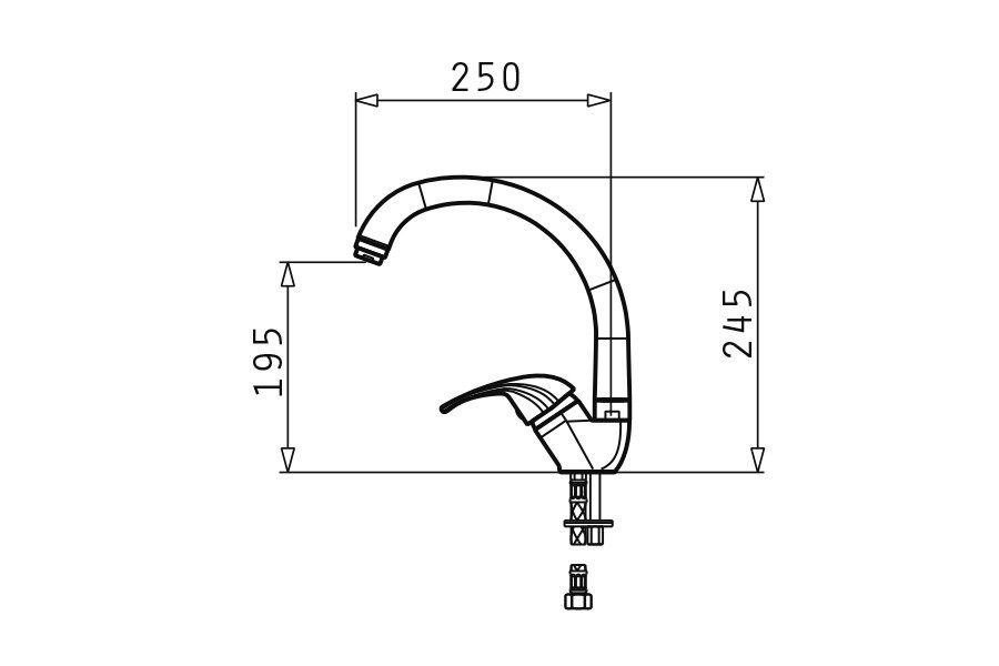 PYRAMIS OSSIA granite faucet polar white_2