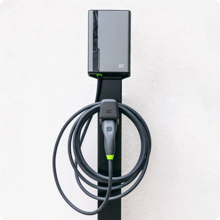 Green Cell EVGC021A2250 electric vehicle charging station Grey Aluminium Wall 3 Built-in display LED_14