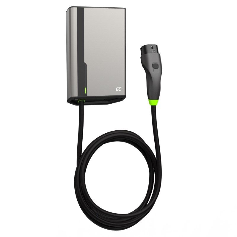 Green Cell EVGC021A2250 electric vehicle charging station Grey Aluminium Wall 3 Built-in display LED_6