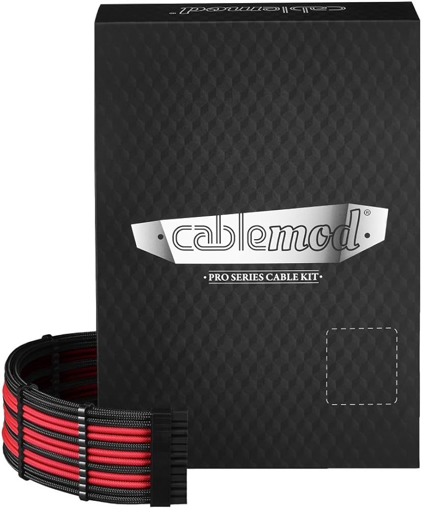 CableMod C-Series PRO ModMesh Cable Kit for RMi/RMx/RM (Black Label) - black/red