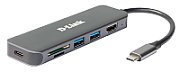 D-Link DUB-2327  6-in-1 USB-C Hub mit HDMI/USB-PD/SD-Reader retail