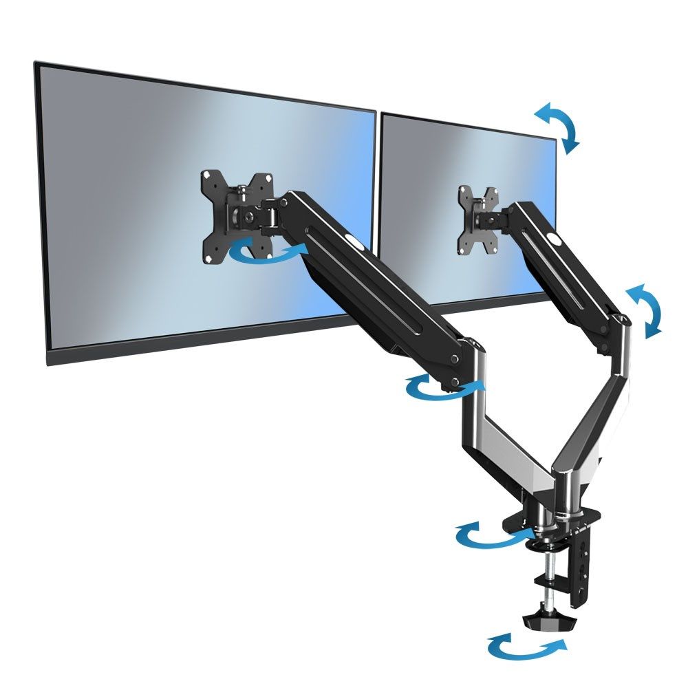 Esperanza ERW020 Gas desk mount for two monitors 17-27‘’ up to 6kg_6