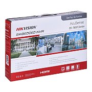 NVR Hikvision 4 canale AcuSense DS-7604NXI-K1/4P(D) 1-ch@12 MP or 2-ch@ 8MP or 4-ch@4 MP or 8-ch@1080p, H.265+/H.265/H.264+/H.264, 1 RJ-45 10/100/1000 Mbps, PoE: 4x RJ-45 10/100 Mbps, standard: IEEE 802.3af/at, 1x SATA, max 10TB, alimentare: 48 VDC, 1.35 A, dimensiuni: 320 mm × 240 mm × 48 mm