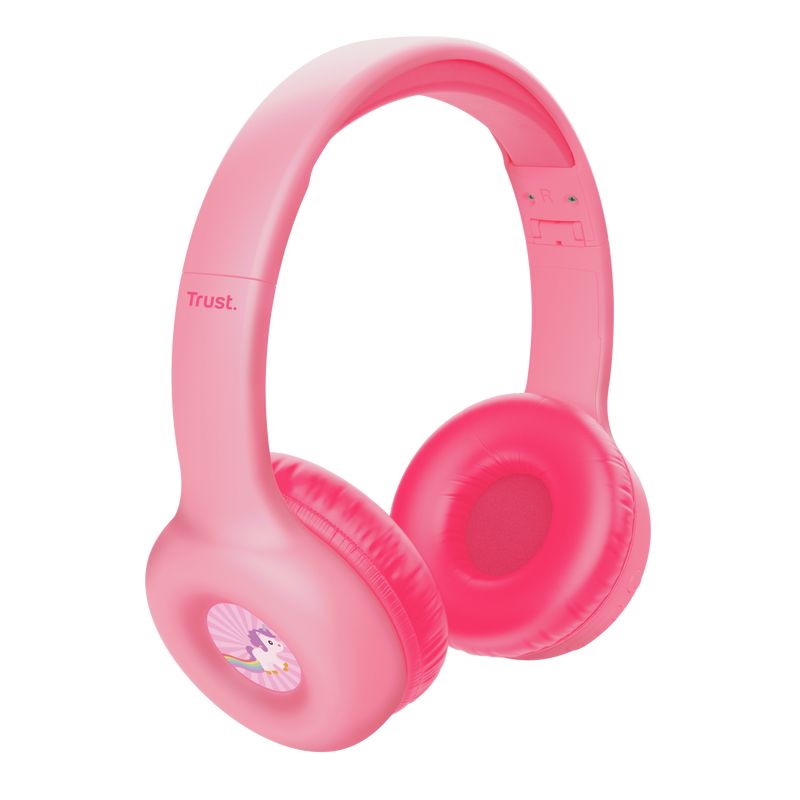 Casti Trust Nouna WS kids, frecventa raspuns 20 Hz - 20.000 Hz, senzivitate 92 dB, roz_3