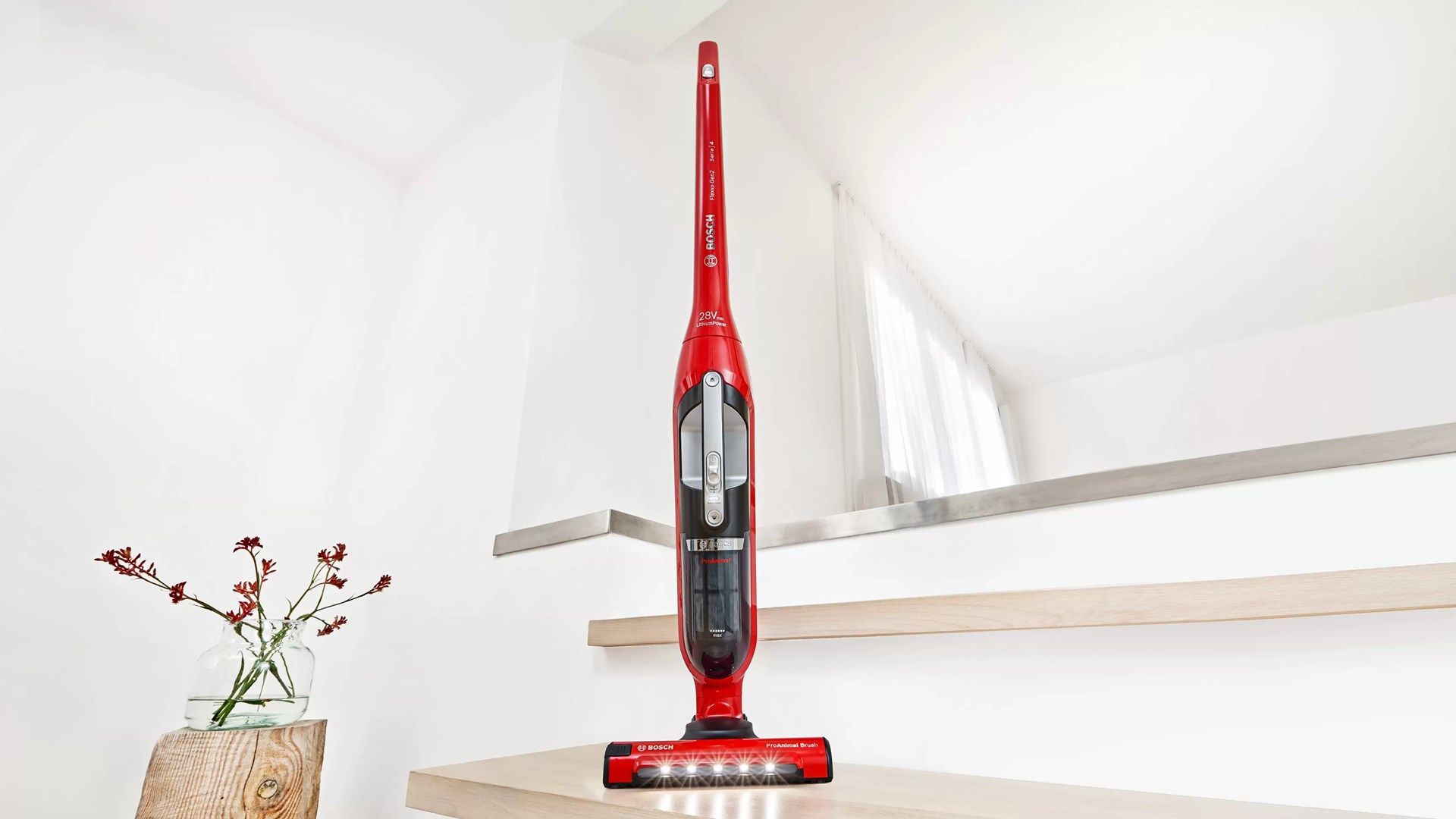 Bosch Serie 4 BBH3ZOO28 stick vacuum/electric broom Battery Dry Bagless 0.4 L Red 2.15 Ah_16