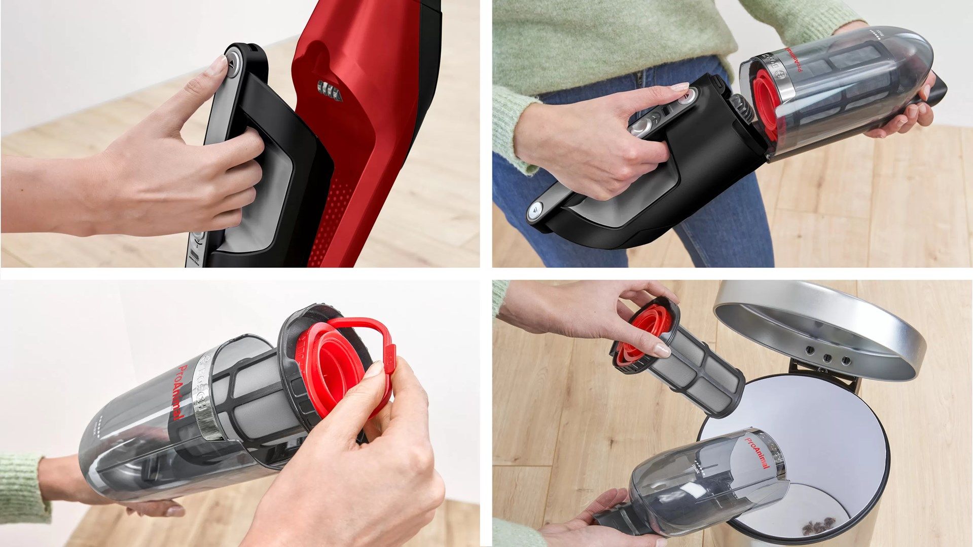 Bosch Serie 4 BBH3ZOO28 stick vacuum/electric broom Battery Dry Bagless 0.4 L Red 2.15 Ah_9