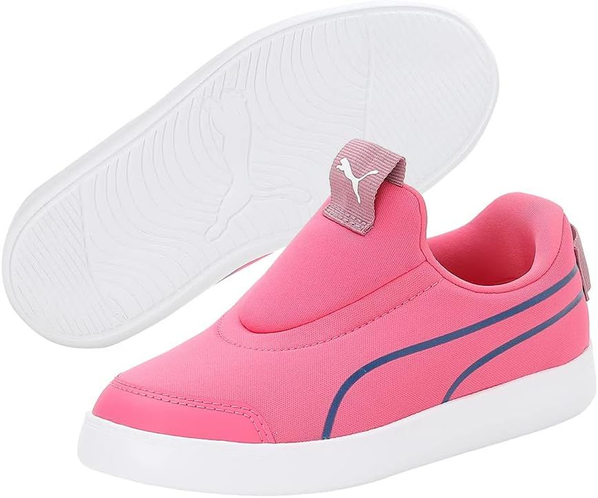 Puma Courtflex v2 Slip On PS Kids Shoes Pink 374858 12 32.5_2