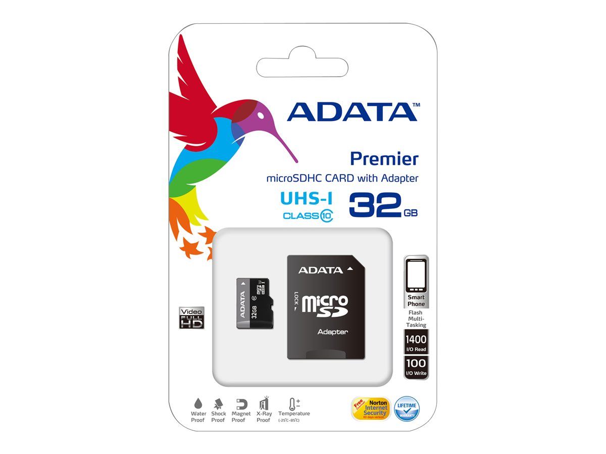 ADATA AUSDH32GUICL10-RA1 Card memorie Adata micro SDHC UHS-I 32GB + adaptor SDHC_1