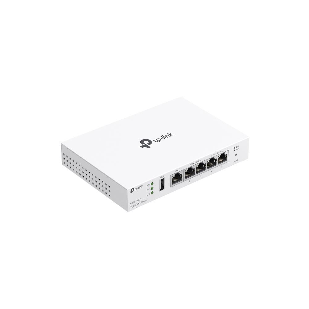 TP-Link Gigabit VPN Gateway FESTA FR205, interfata 1× Gigabit WAN port, 2× Gigabit WAN/LAN ports, 2× Gigabit LAN ports, 1× USB 2.0 (supports USB LTE dongle‡), fara ventilatoare, DRAM 256 MB DDR, 802.1Q VLAN_2