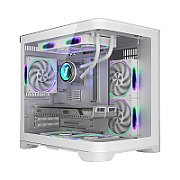 Carcasa 1STPLAYER UV5 Cube Tower ARGB ALB, Tempered Glass, Sloturi Expansiune 4, Drive Bays: 1x3.5