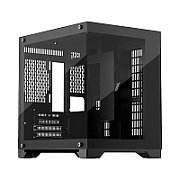 Carcasa 1STPLAYER MV5 TP Cube Tower NEGRU, Tempered Glass, Sloturi Expansiune 4, Drive Bays: 1x3.5