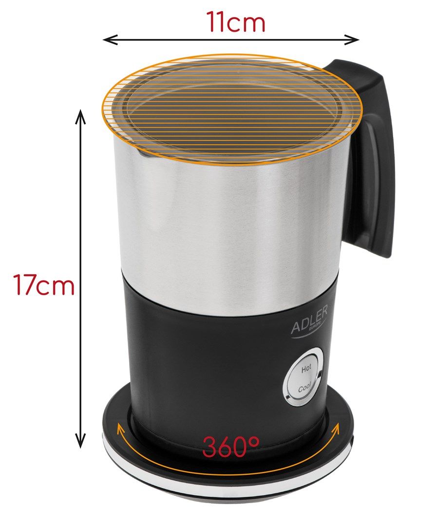 Adler | Milk frother | AD 4497 | 600 W | Milk frother | Black_11