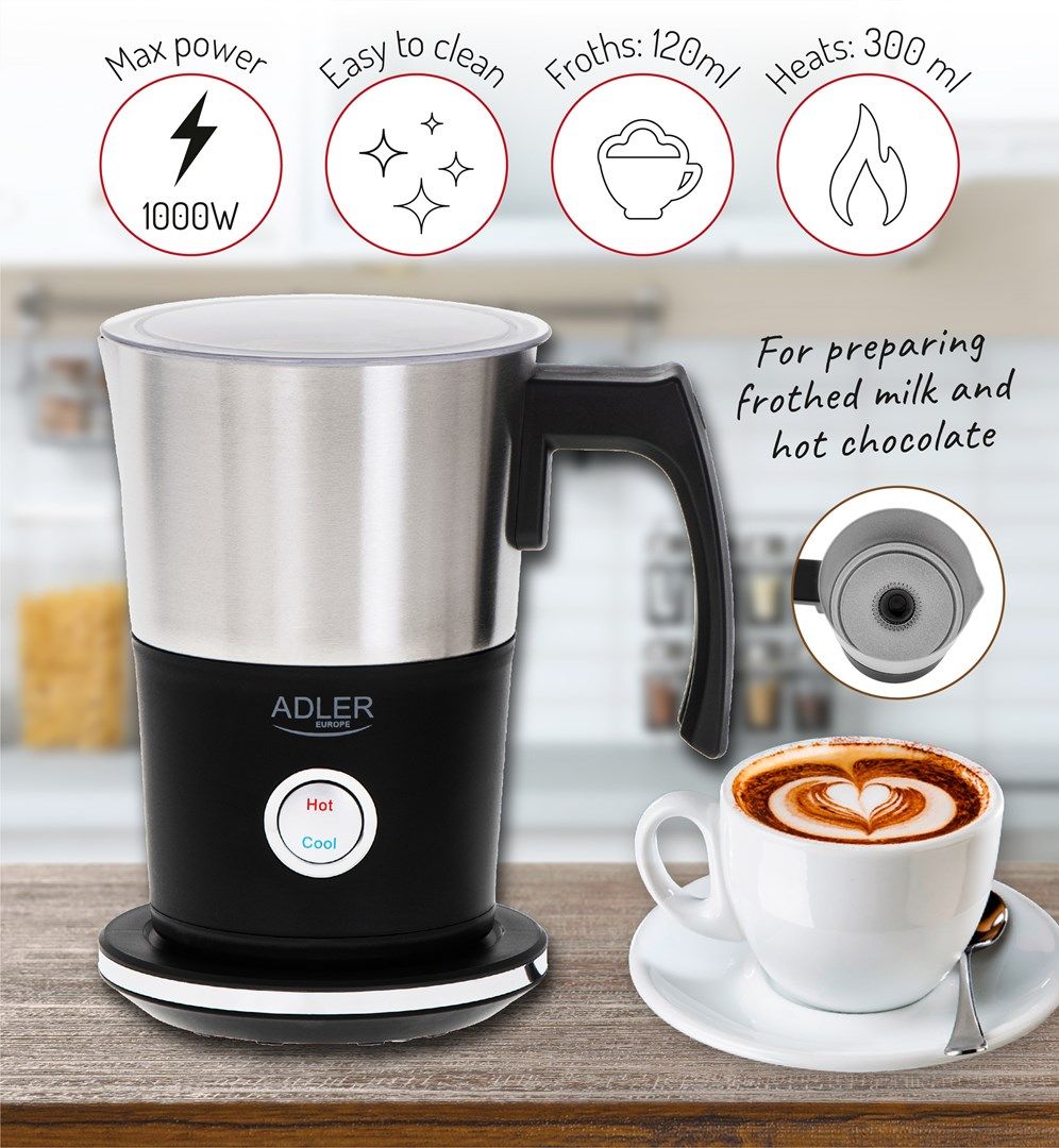 Adler | Milk frother | AD 4497 | 600 W | Milk frother | Black_7