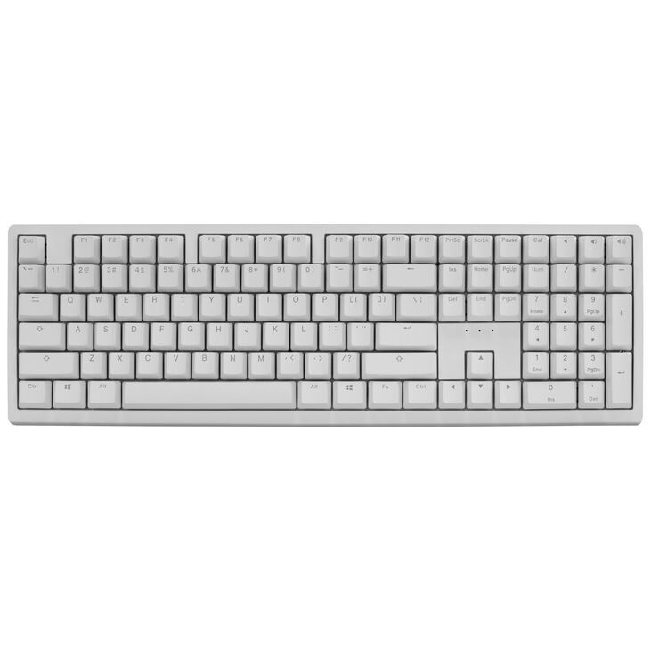 Ducky Zero 6108 Pure White Wireless Gaming Keyboard - MX2A Blue (US)_2