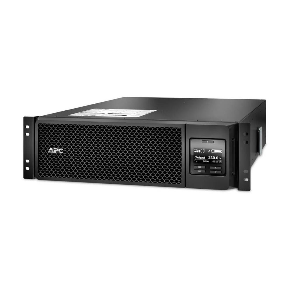 UPS APC SRT5KRMXLI-6W, 5 kVA, 4500 W, on-line double-conversion, 6x C13, 4x C19, 1x RJ45, 1x USB, Sealed Lead Acid (VRLA), LCD, Rack 2U, Negru