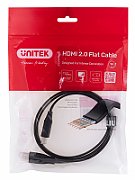 UNITEK HDMI CABLE 2.0 4K60HZ  FLAT  1M C11063BK-1M_1