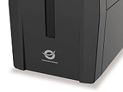 UPS Conceptronic ZEUS02ES, 850 VA, 480 W, line-interactive, 2x Schuko, 2x RJ45, 2x USB, 7500 mAh 12V, Tower, Negru